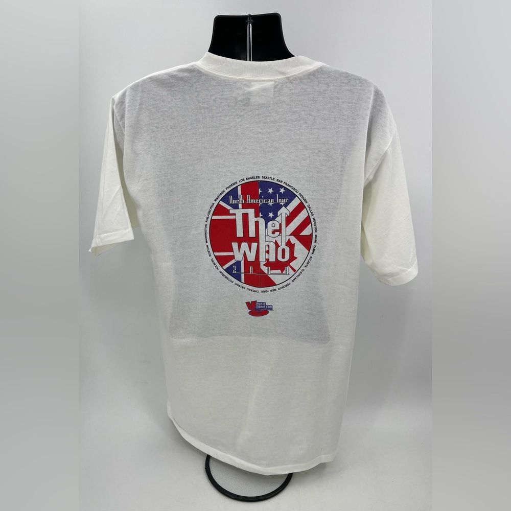 The Who‎ North American Tour 2000 White S/S Cotton T-Shirt Tee Mens Large L NWOT